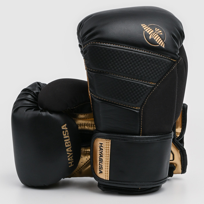 Боксерские перчатки Hayabusa T3 Black/Gold - фото 1