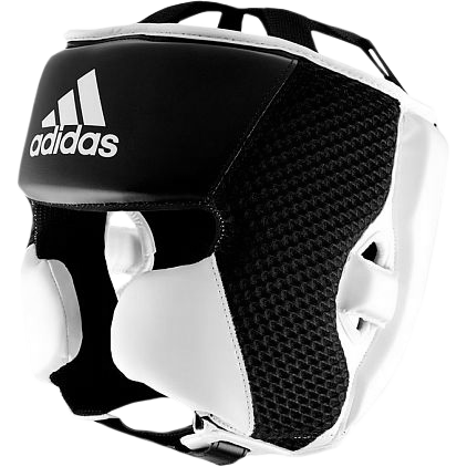Боксёрский шлем Adidas Hybrid 150 Black/White - фото 1