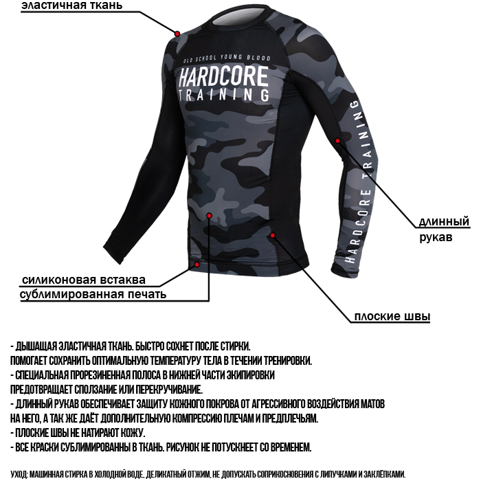 Рашгард Hardcore Training Night Camo 2.0 - фото 5