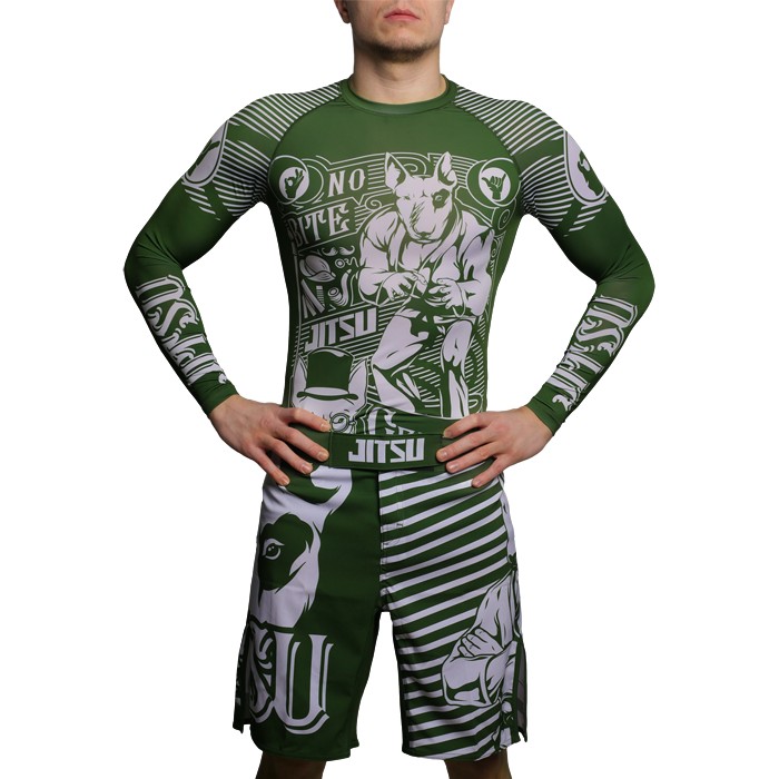 Рашгард Jitsu Gentle & Strong Green - фото 4