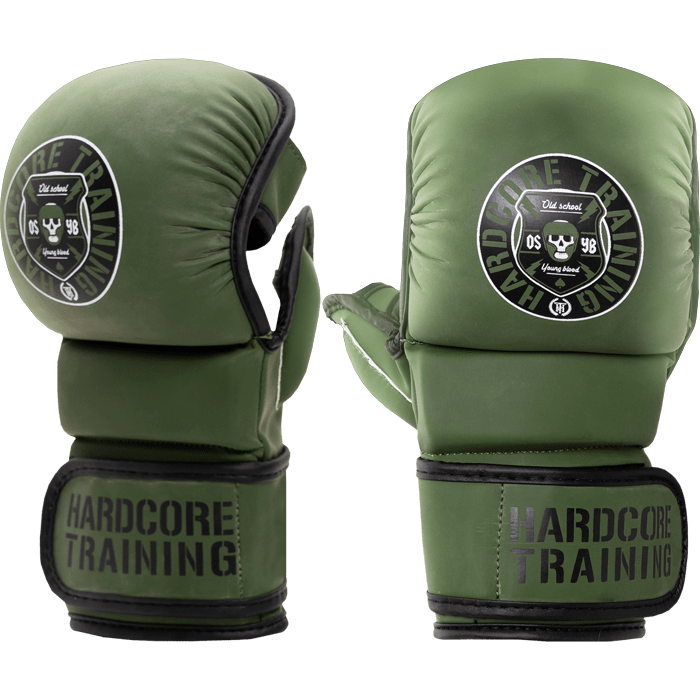 Гибридные перчатки Hardcore Training Skull Green/Black - фото 1