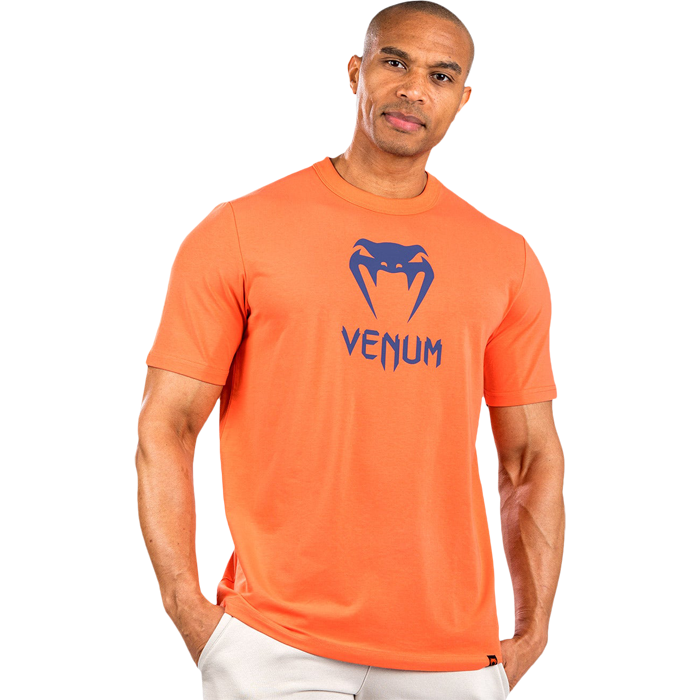 Футболка Venum Classic Orange/Navy Blue - фото 1