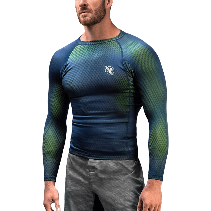 Рашгард Hayabusa Fusion Blue/Green LS - фото 1