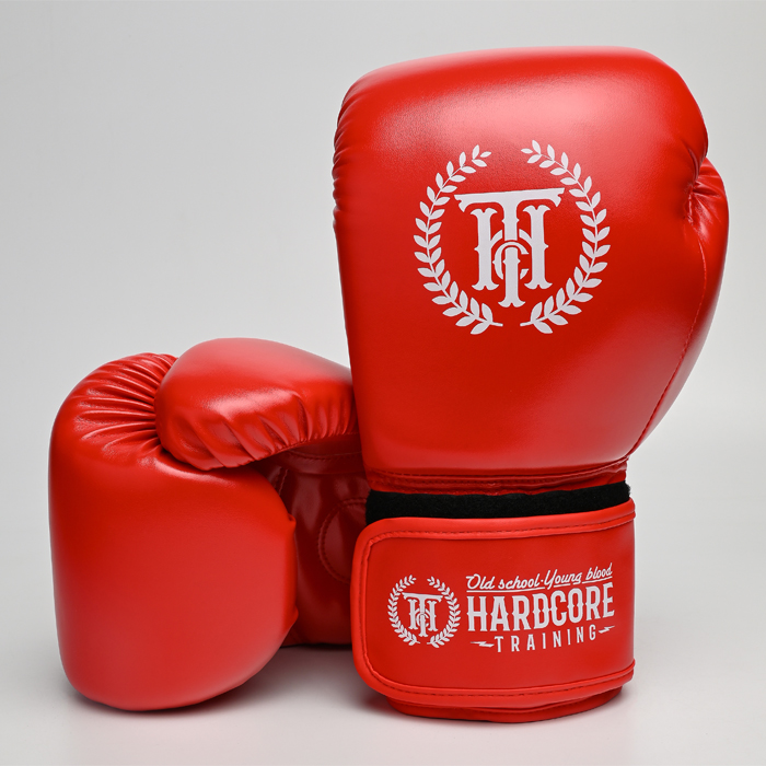 Боксерские перчатки Hardcore Training Base PU Red - фото 1