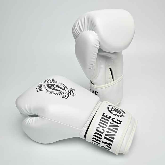 Боксерские перчатки Hardcore Training Helmet PU White - фото 3