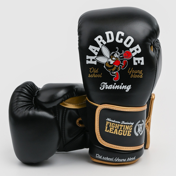 Боксерские перчатки Hardcore Training Fighting League Black PU - фото 2