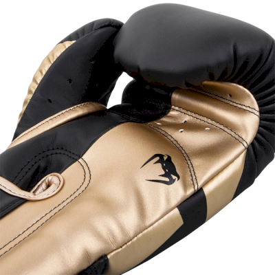 Боксерские Перчатки Venum Elite Black/Gold - фото 1