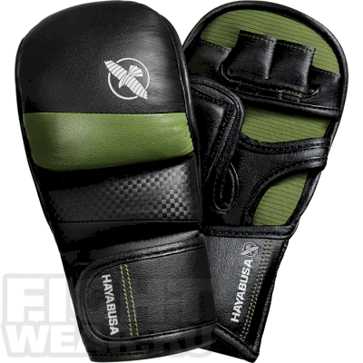 Гибридные перчатки Hayabusa T3 7oz Black/Green