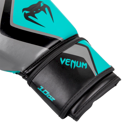 Боксерские перчатки Venum Contender 2.0 Grey/Turquoise-Black - фото 4