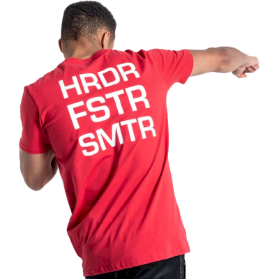 Футболка BoxRaw HRDR FSTR SMRTR Red - фото 3