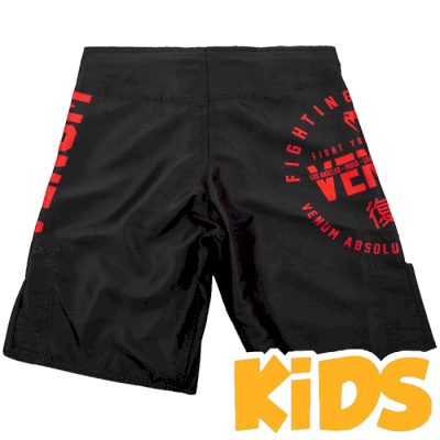 Детские ММА шорты Venum Signature Black/Red - фото 1