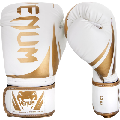 Боксерские перчатки Venum Challenger 2.0 White/Gold - фото 1