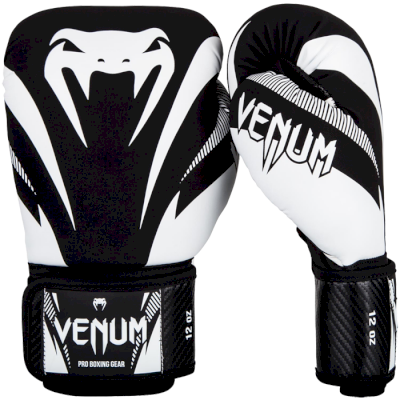 Боксерские перчатки Venum Impact Black/White - фото 1