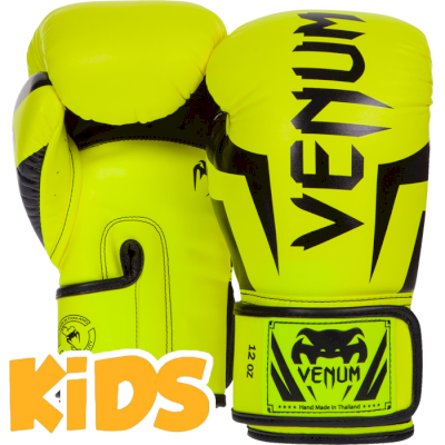 Детские боксерские перчатки Venum Elite Neo Yellow
