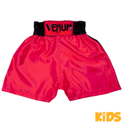 Детские боксёрские шорты Venum Elite Red/Black - фото 1