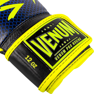 Боксерские перчатки Venum Hammer Blue/Yellow - фото 2