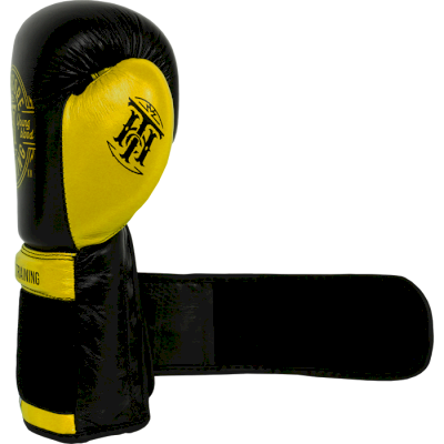 Боксерские перчатки Hardcore Training Premium Black/Yellow - фото 2
