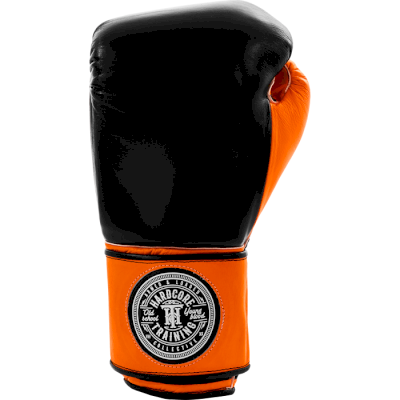 Боксерские перчатки Hardcore Training Mexican Style Boxing Gloves Black/Orange - фото 2