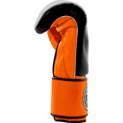 Боксерские перчатки Hardcore Training Mexican Style Boxing Gloves Black/Orange - фото 3