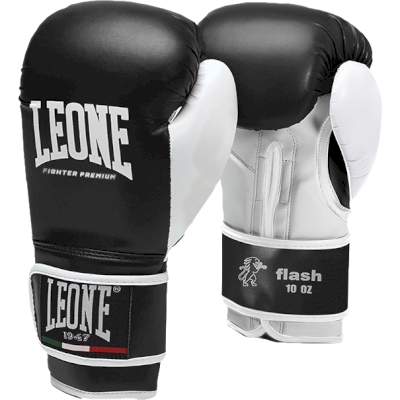 Боксерские перчатки Leone Flash Black/White - фото 1