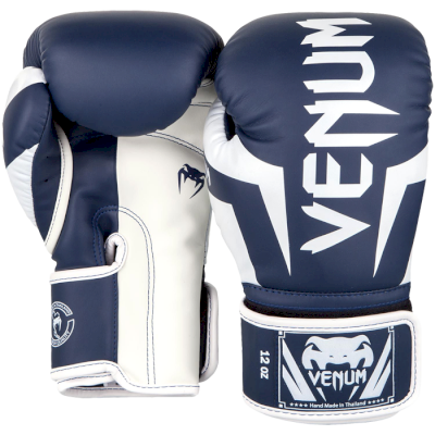Боксерские Перчатки Venum Elite Navy Blue/White