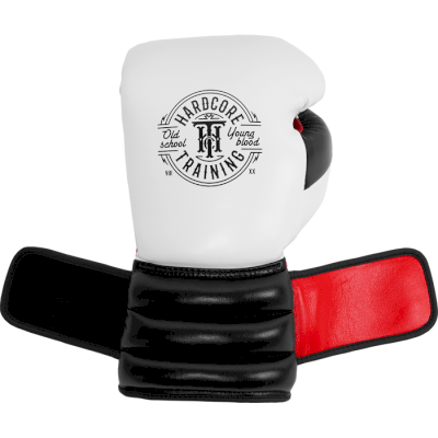 Боксерские перчатки Hardcore Training GRT1 Boxing Gloves White/Black/Red - фото 1