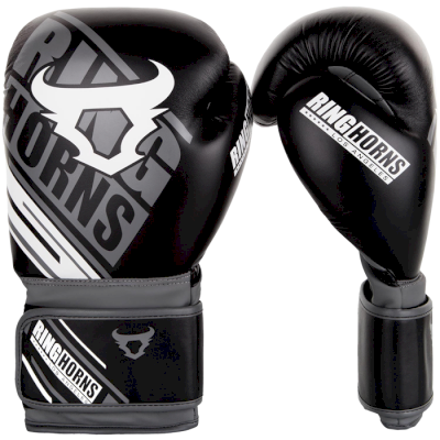 Боксерские перчатки Ringhorns Nitro Black/Grey - фото 1