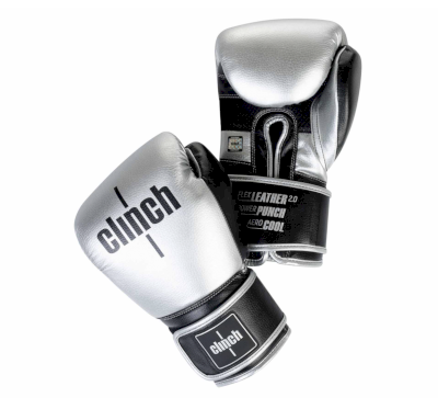 Боксерские перчатки Clinch Punch 2.0 серебристо-черные