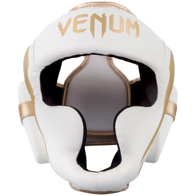 Шлем Venum Elite White/Gold - фото 1