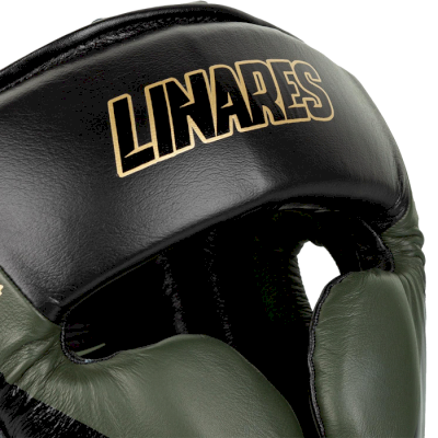 Боксерский шлем Venum Proboxing Cheek Headgear Linares Edition Khaki/Black/Gold - фото 1
