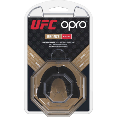 Боксерская капа Opro Bronze Level UFC Black/Gold - фото 1