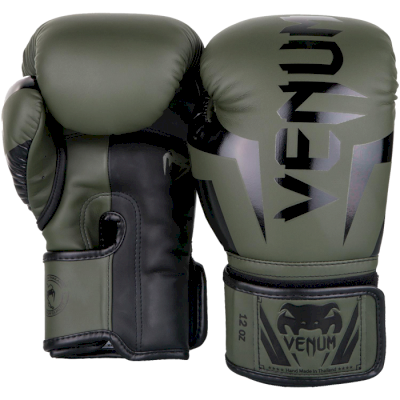 Боксерские Перчатки Venum Elite Khaki/Black