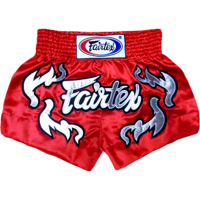 Тайские шорты Fairtex Red/Silver