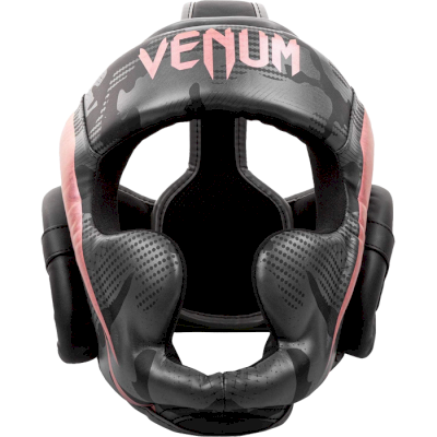 Боксерский шлем Venum Elite Black/Pink Gold - фото 1
