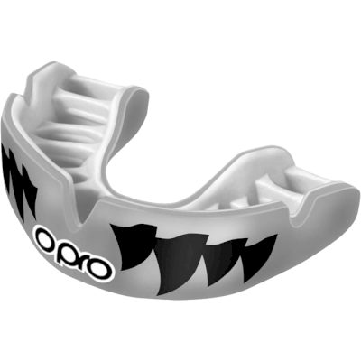 Боксерская капа Opro Power Fit Aggression Jaws Silver
