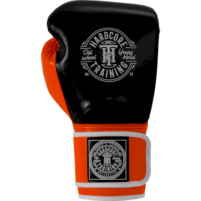 Боксерские перчатки Hardcore Training HardLea Black/Orange - фото 1