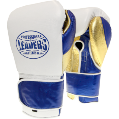 Боксерские перчатки Leaders Limited WH/BL/GD