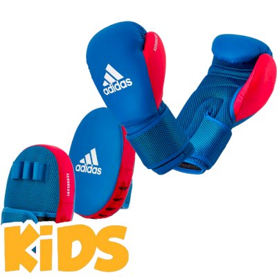 Детские боксерские перчатки и лапы Adidas Kids Boxing Kit 2