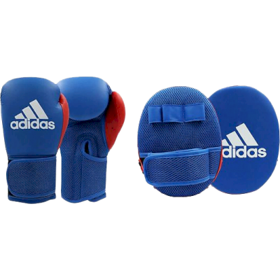 Детские боксерские перчатки и лапы Adidas Kids Boxing Kit 2 - фото 1