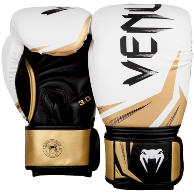 Перчатки Venum Challenger 3.0 White/Black-Gold