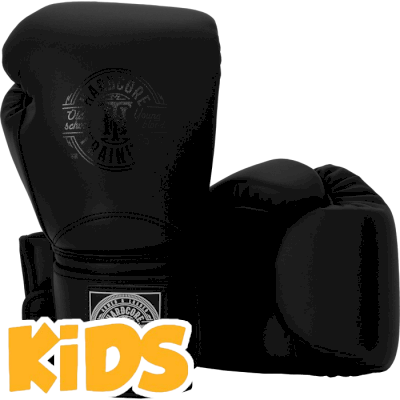 Детские боксерские перчатки Hardcore Training HardLea+ Matte Black
