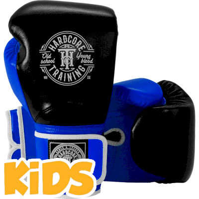 Детские боксерские перчатки Hardcore Training HardLea Black/Blue