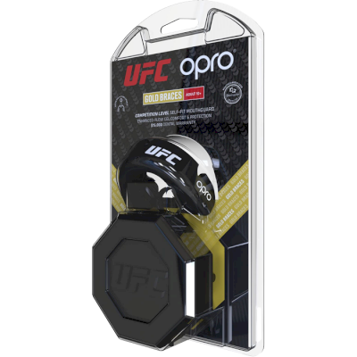Боксерская капа Opro Gold Level UFC Black/Gold - фото 1