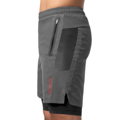 Спортивные шорты Hayabusa Men’s Layered Performance Shorts Dark Grey - фото 2
