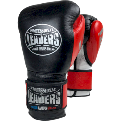 Боксерские перчатки Leaders LiteSeries BK/RD