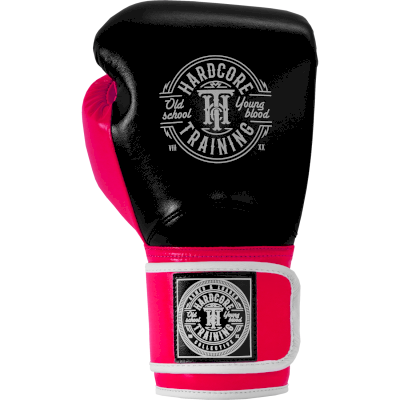 Боксерские перчатки Hardcore Training HardLea Black/Pink - фото 1