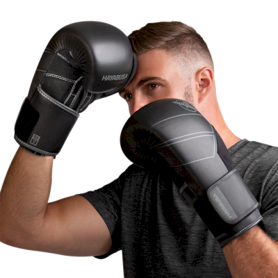 Боксерские перчатки Hayabusa S4 Leather Boxing Gloves Black - фото 4
