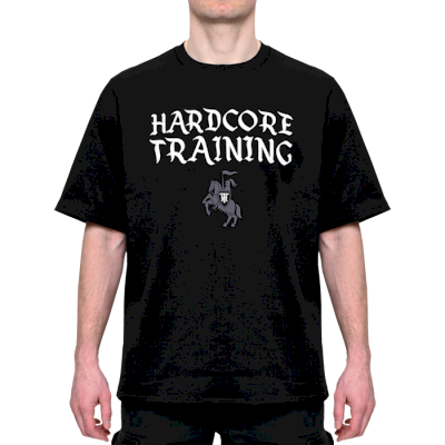 Футболка Hardcore Training Knight Black Oversized Fit - фото 3