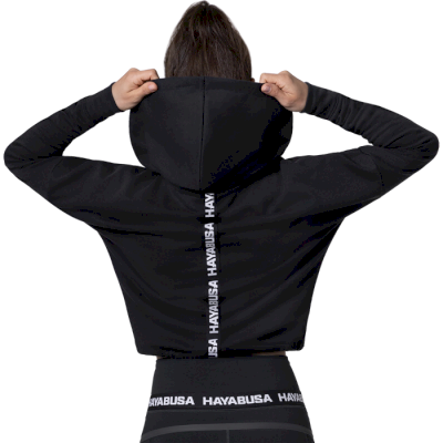 Женское укороченное худи Hayabusa Women’s Cozy Fleece Cropped Hoodie Black - фото 2