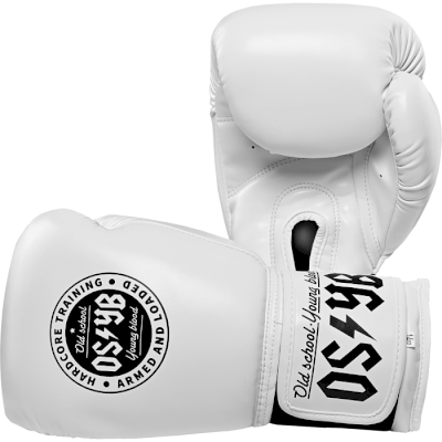 Боксерские перчатки Hardcore Training OSYB PU White - фото 1